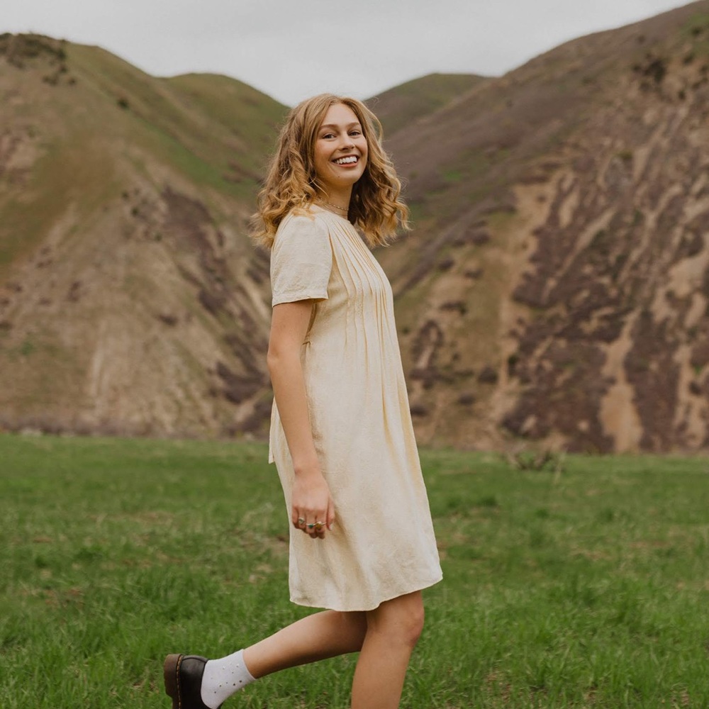 VINTAGE PALE YELLOW SUN DRESS